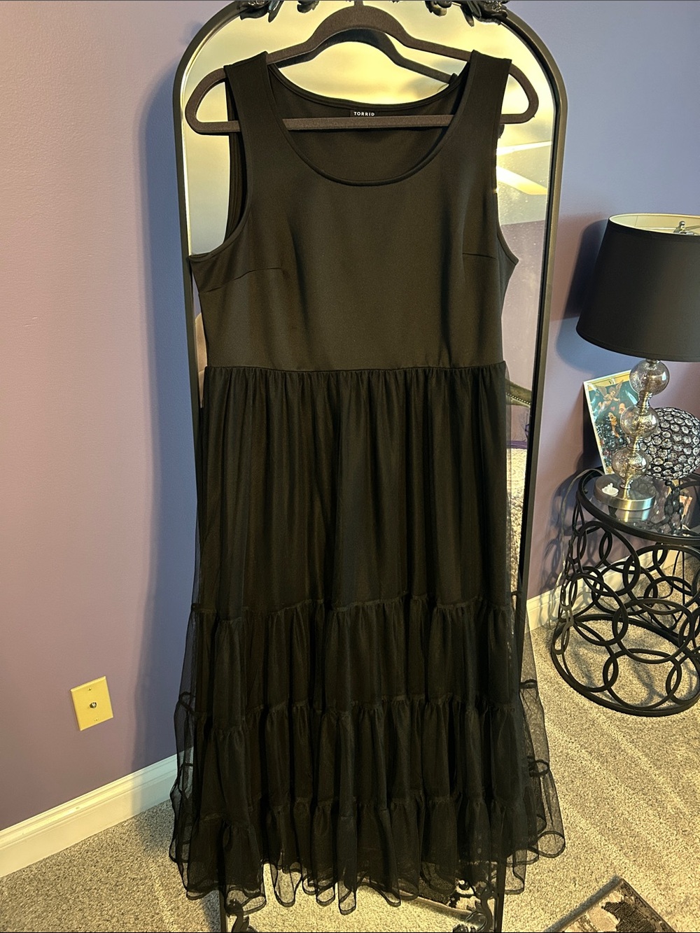 Torrid black tulle dress XXL 2 goth dark